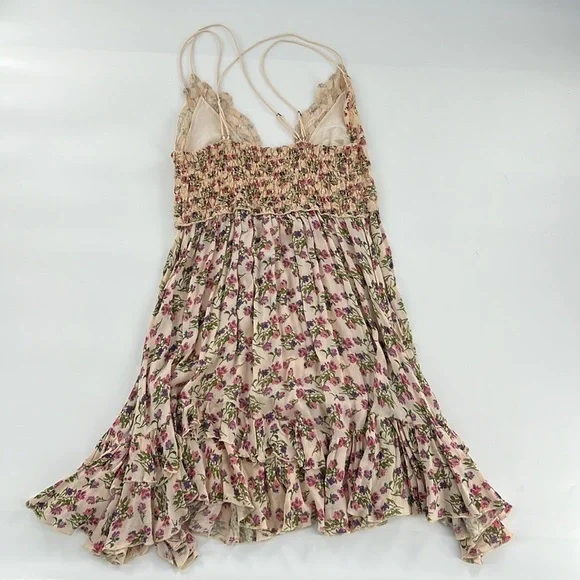 Free People Women's Adella Printed Mini Slip Dress large​​​ - Picture 15 of 15